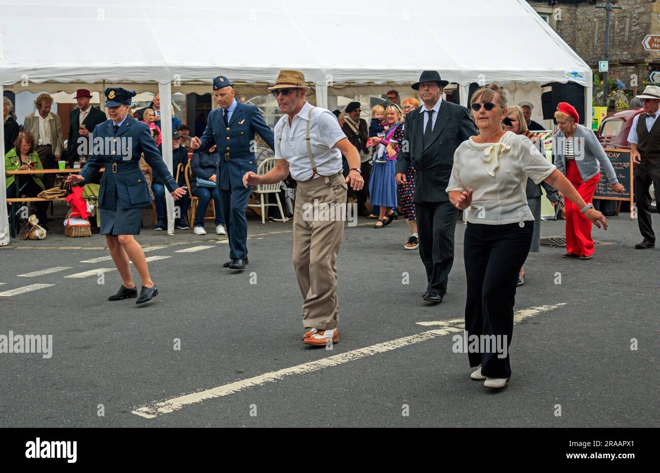 Ballerini all'Ingleton 1940's Weekend 2023. Foto Stock