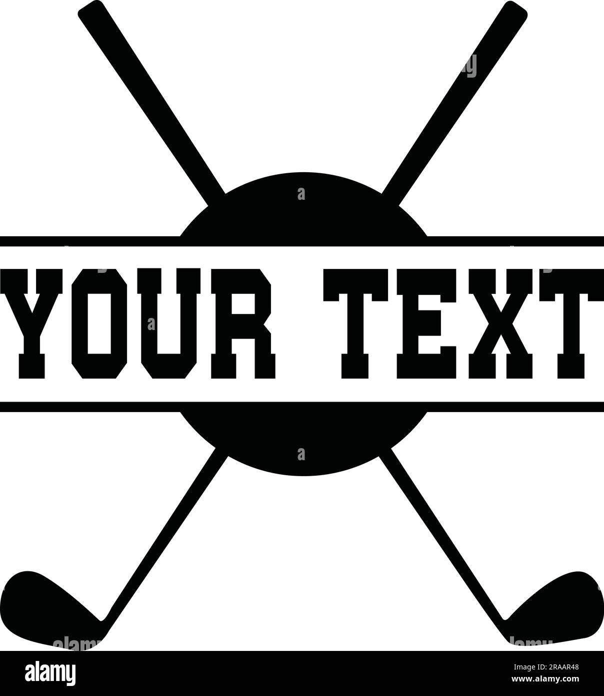 Bastoncini da golf incrociati Illustrazione Vettoriale