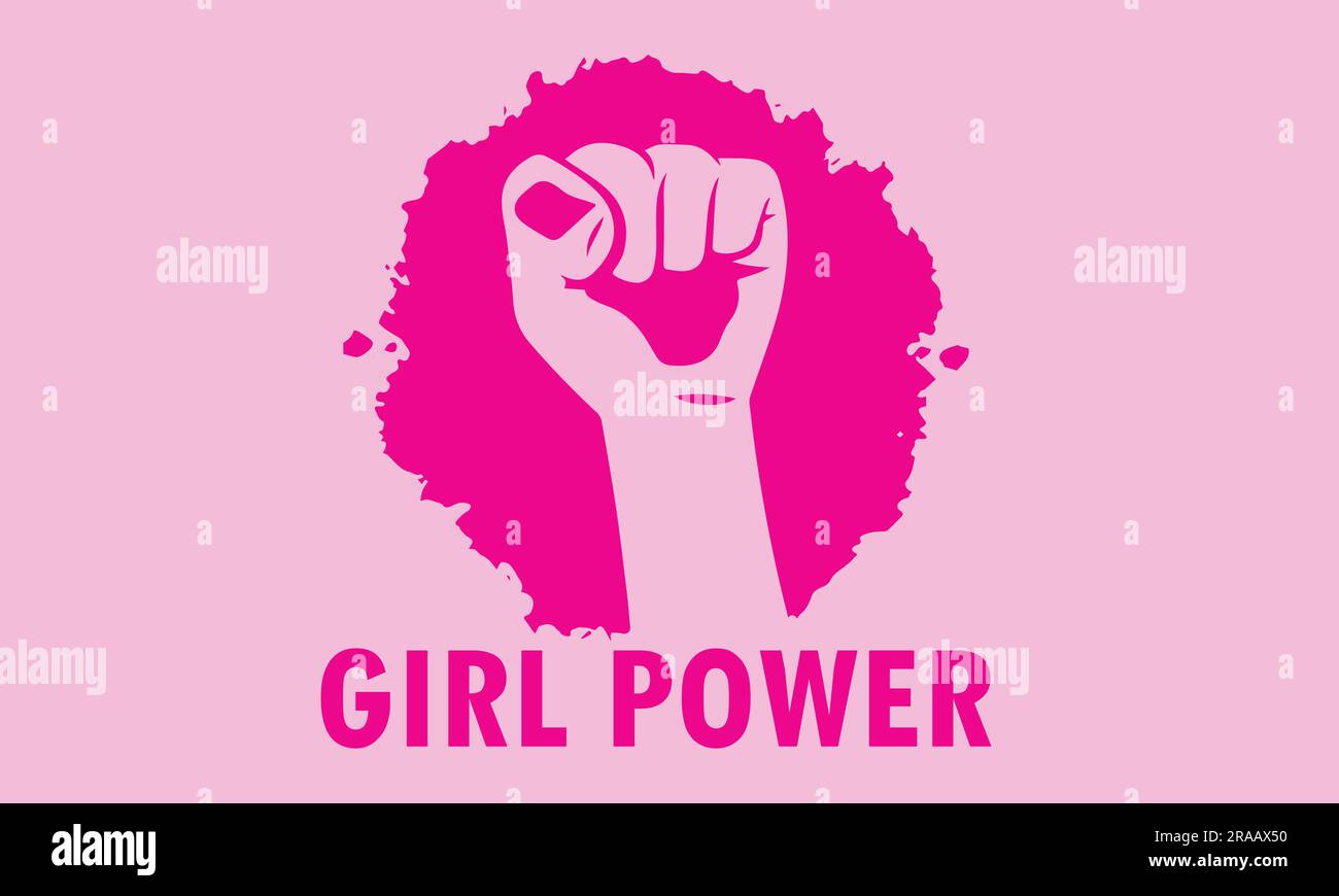 Illustrazione vettoriale piatta Girl Power Illustrazione Vettoriale