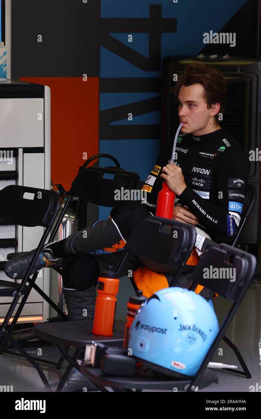 Spielberg, Austria. 2 luglio 2023. Oscar Piastri (AUS) McLaren. Campionato del mondo di Formula 1, Rd 10, Gran Premio d'Austria, domenica 2 luglio 2023. Spielberg, Austria. Crediti: James Moy/Alamy Live News Foto Stock