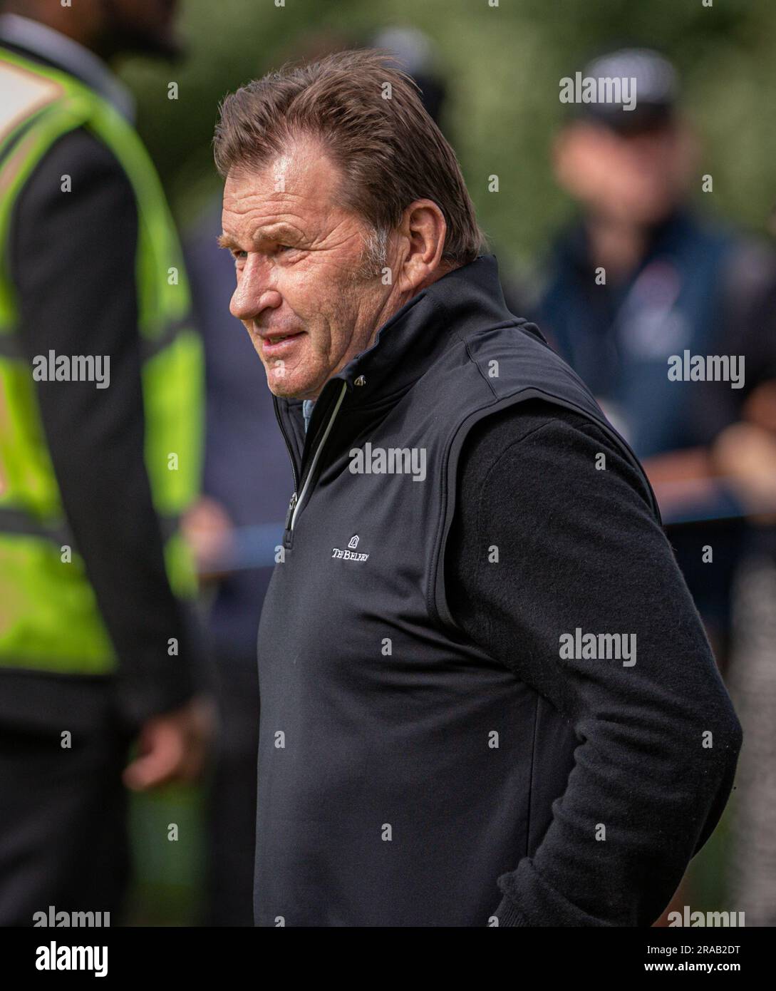 2 luglio 2023; The Belfry, Sutton Coldfield, West Midlands, Inghilterra: Betfred British Masters Golf, Day 4; Sir Nick Faldo, ospite del torneo Credit: Action Plus Sports Images/Alamy Live News Foto Stock