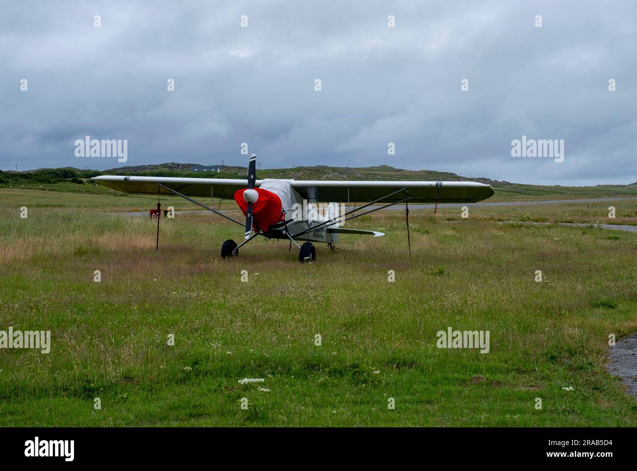 Argyll Air Services, Coll Aerodrome, Isola di Coll, Scozia. Foto Stock