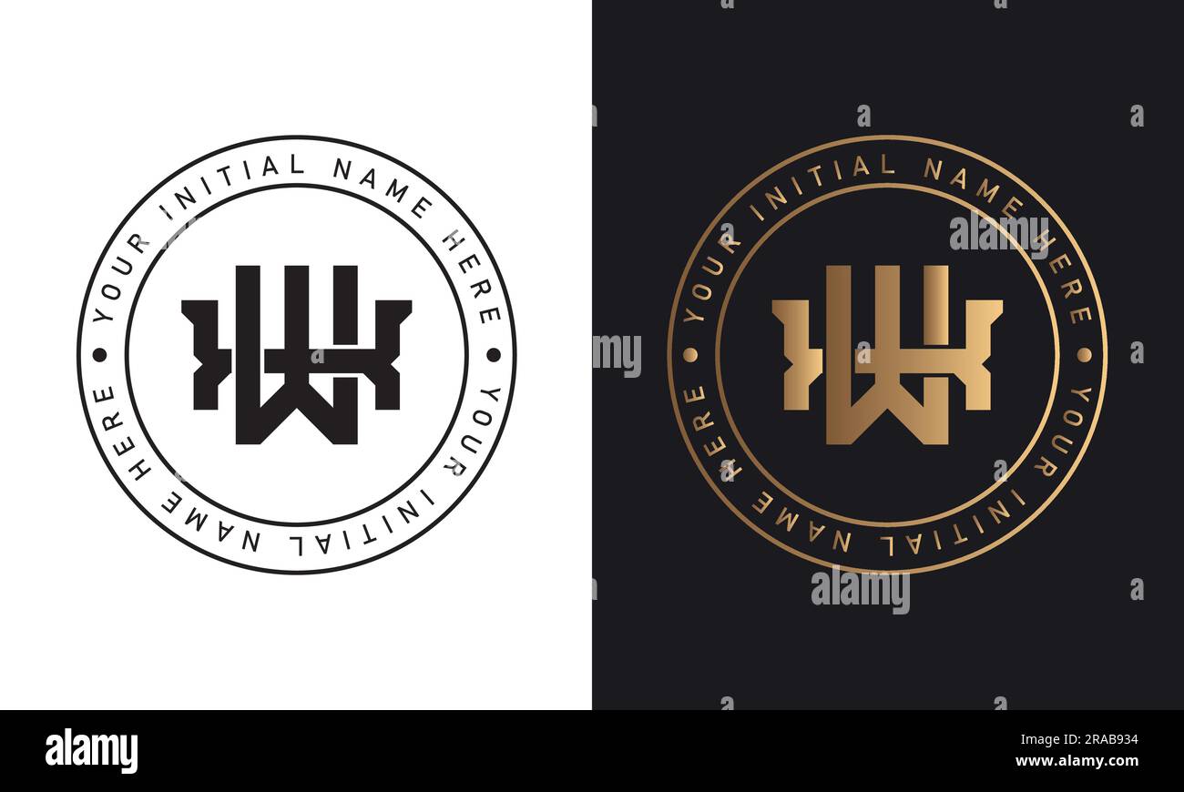 Monogramma iniziale Luxury WX o XW lettera di testo Logo Design WX streetwear con interblocco monogramma Moda monogramma Illustrazione Vettoriale