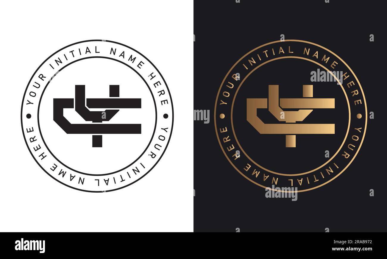 Monogramma iniziale Luxury YC o CY lettera di testo Logo Design interblocco YC monogramma moda monogramma Illustrazione Vettoriale