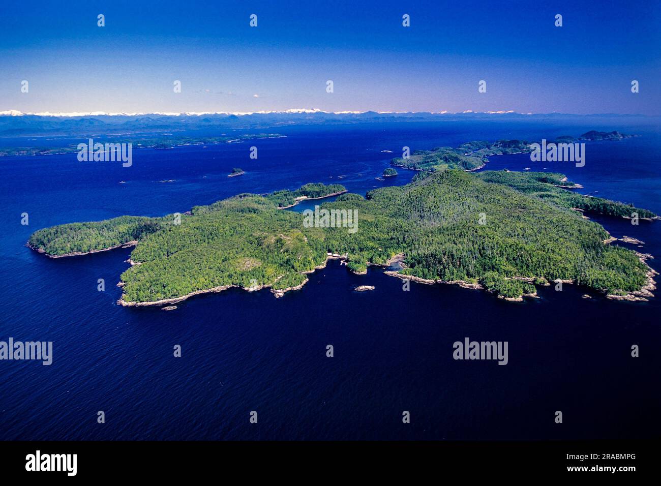 Immagine aerea del God's Pocket Marine Provincial Park, British Columbia, Canada Foto Stock