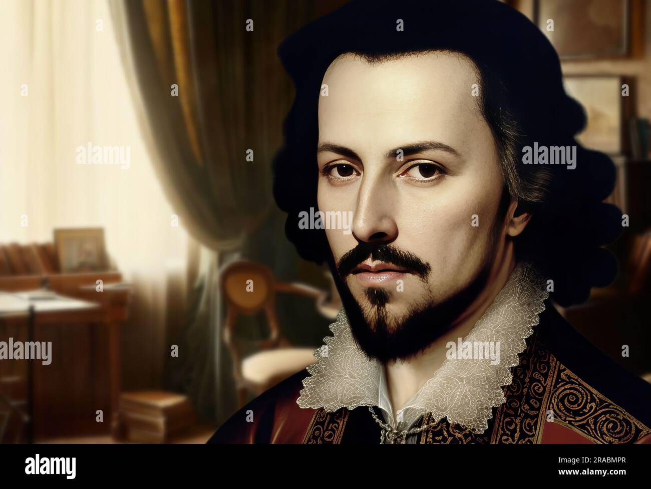 Christopher Marlowe, soprannominato Kit, fu un importante drammaturgo,  poeta e traduttore britannico Foto stock - Alamy