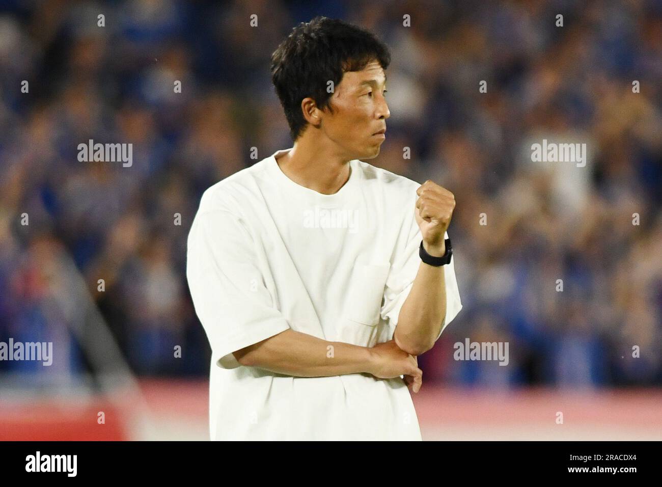 Nissan Stadium, Kanagawa, Giappone. 2 luglio 2023. Satoshi Yamaguchi (Bellmare), 2 LUGLIO 2023 - calcio/calcio : 2023 partita di J1 League tra Yokohama F. Marinos e Shonan Bellmare al Nissan Stadium, Kanagawa, Giappone. Crediti: Itaru Chiba/AFLO/Alamy Live News Foto Stock