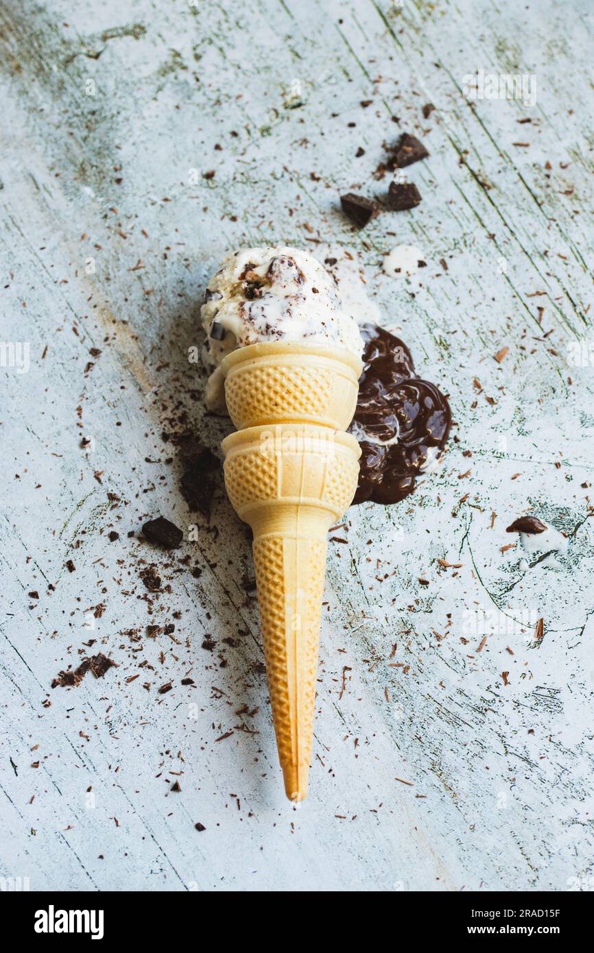 Stracciatella gelato Foto Stock