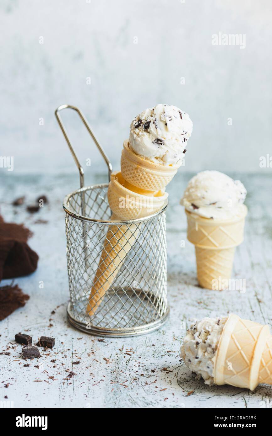 Stracciatella gelato Foto Stock