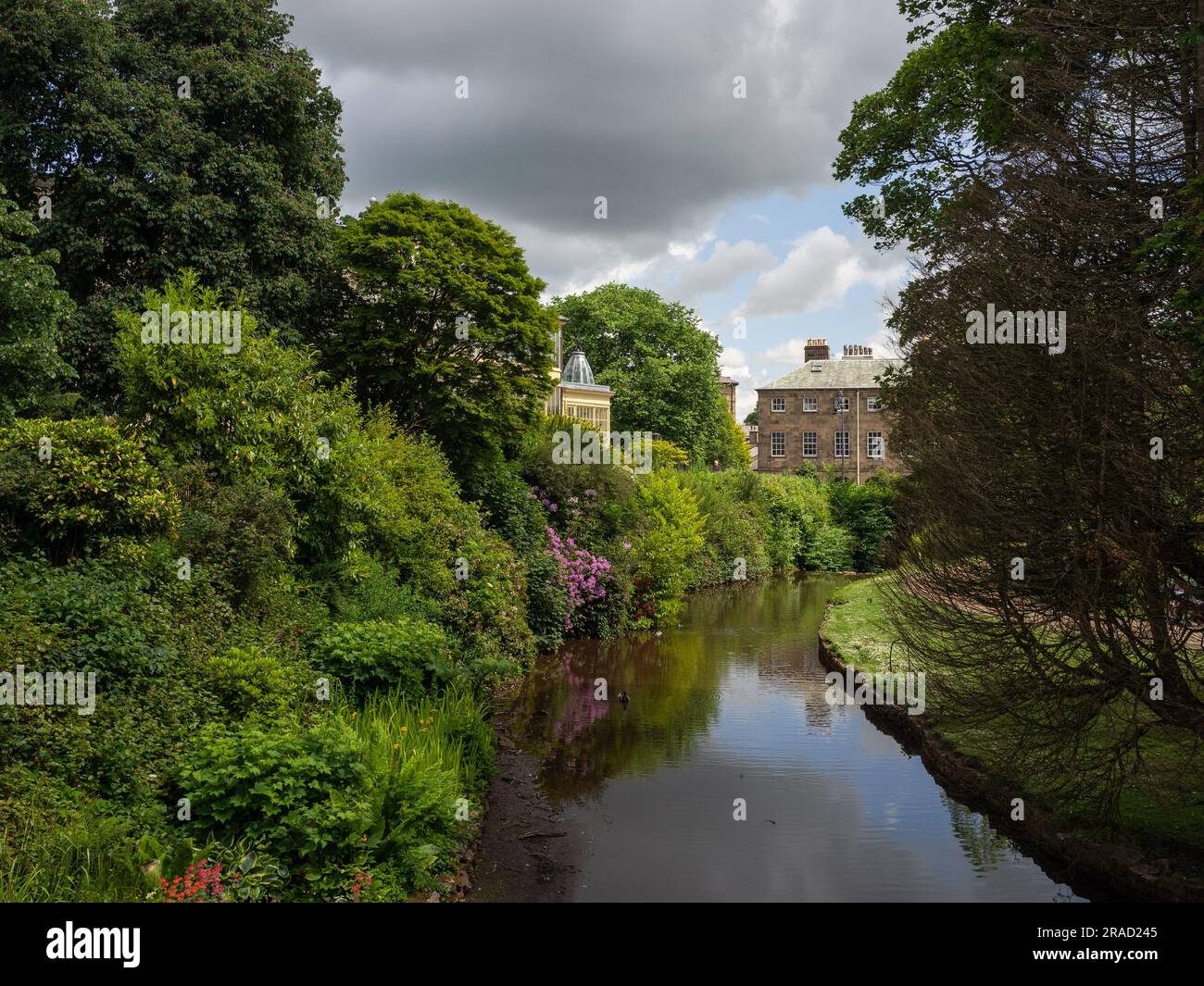 Pavilion Gardens in Summer, Buxton, Derbyshire, Regno Unito Foto Stock