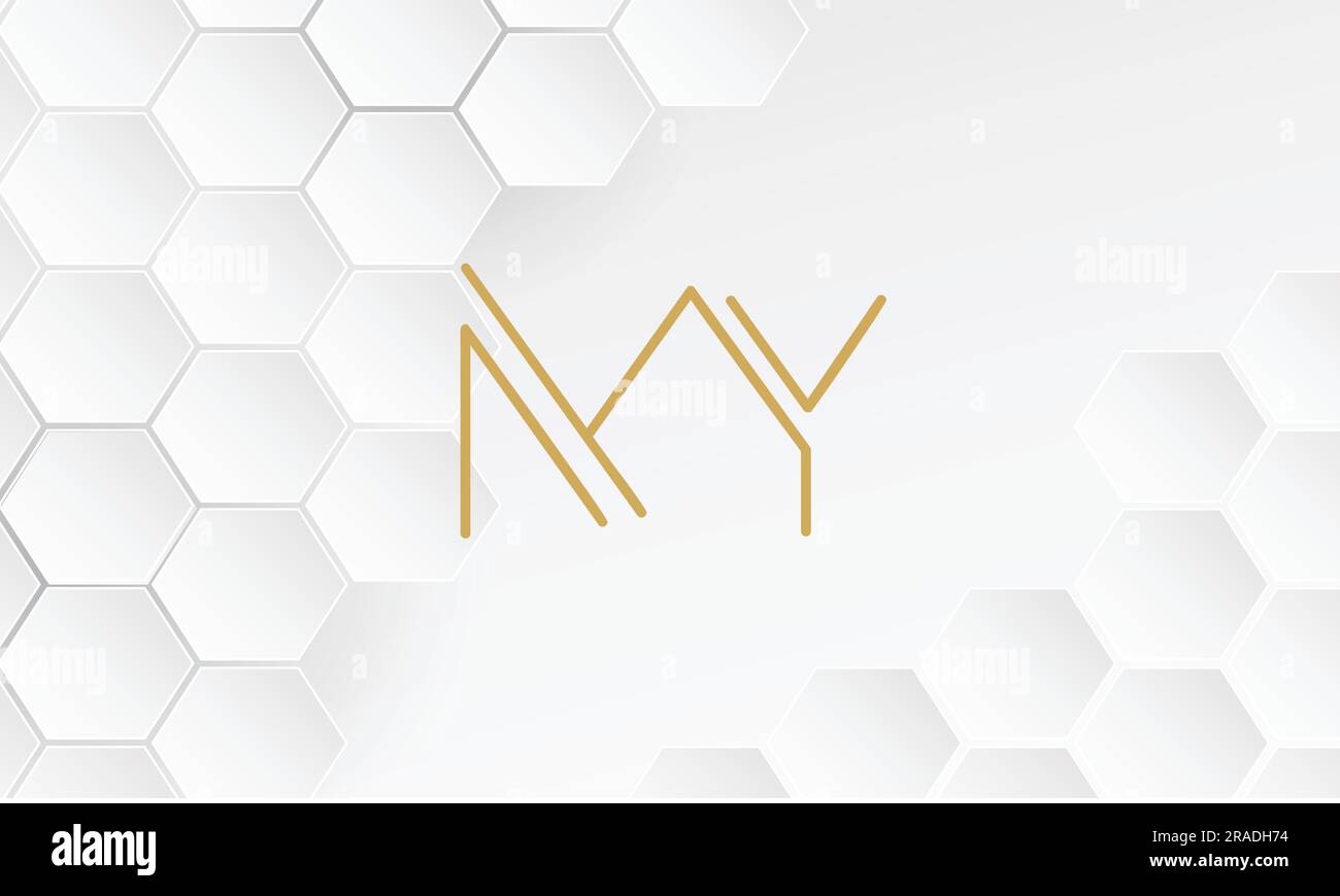 M Y,Y M,Abstract Letters Logo Design Illustrazione Vettoriale