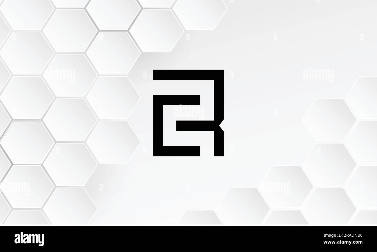 C R, R C, monogramma con logo Abstract Letters Illustrazione Vettoriale