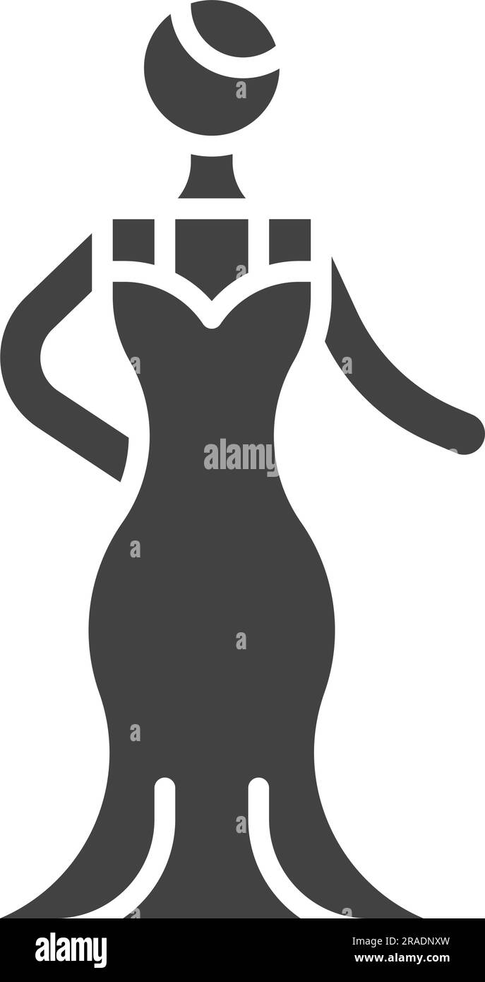 Haute Couture Mostra immagine icona. Adatto per applicazioni mobili. Illustrazione Vettoriale