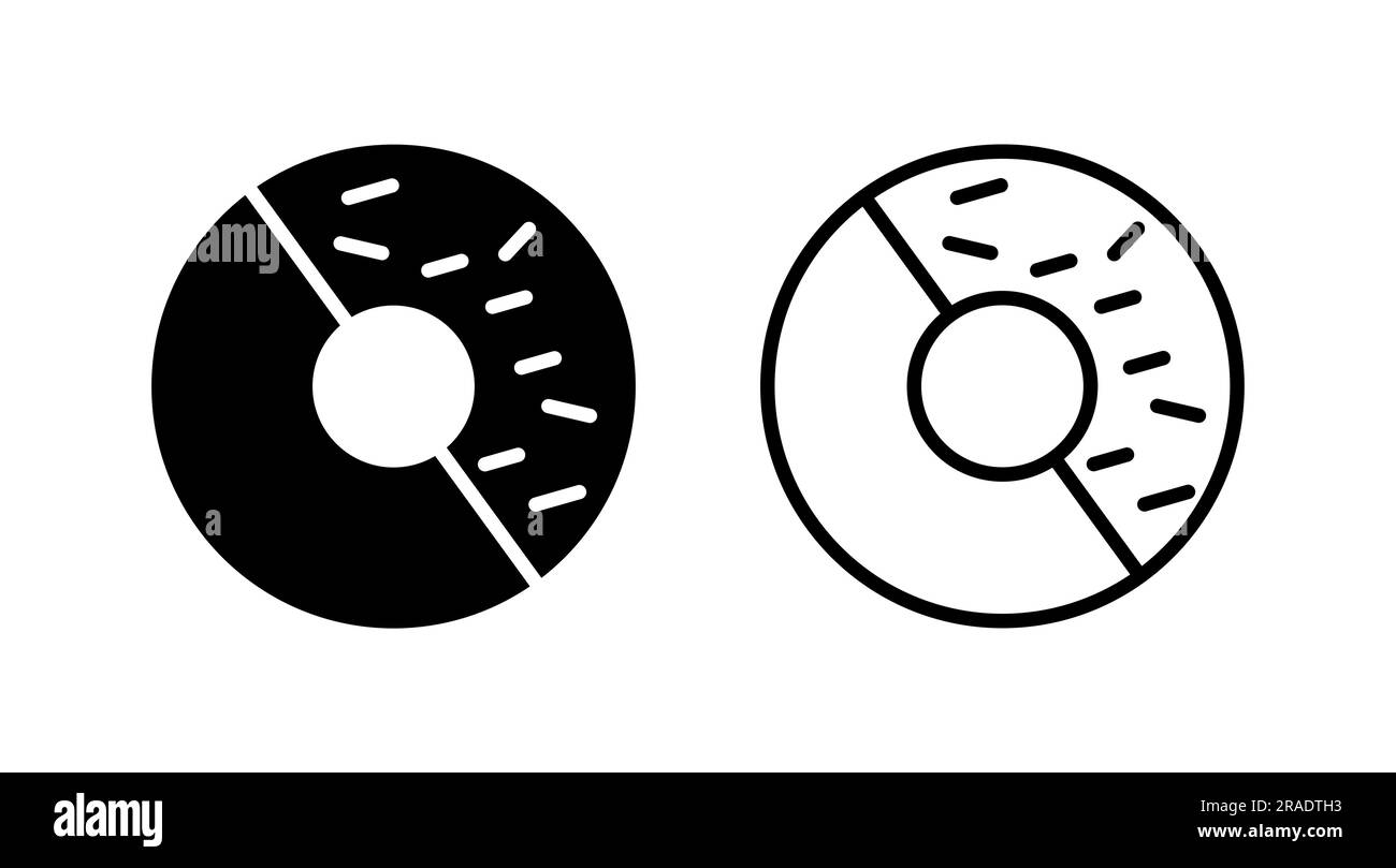 Vettore icona ciambella. icona della ciambella. logo a ciambella Illustrazione Vettoriale