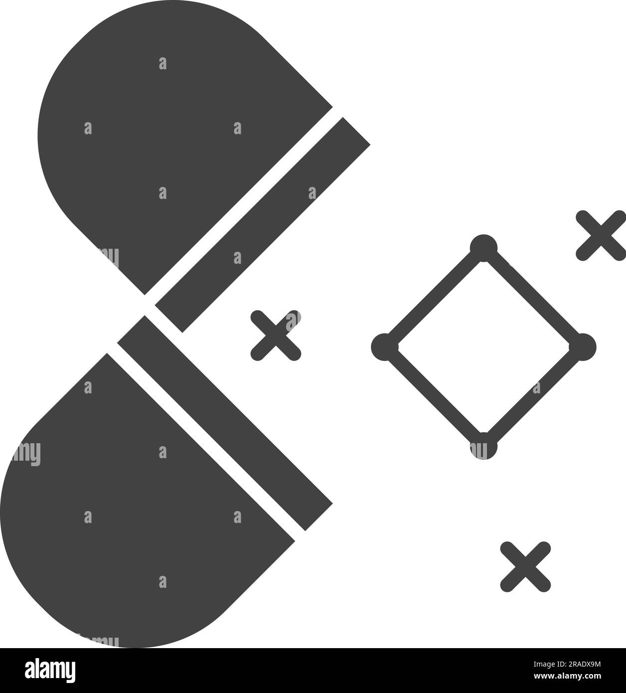 Immagine icona Medicina molecolare. Illustrazione Vettoriale