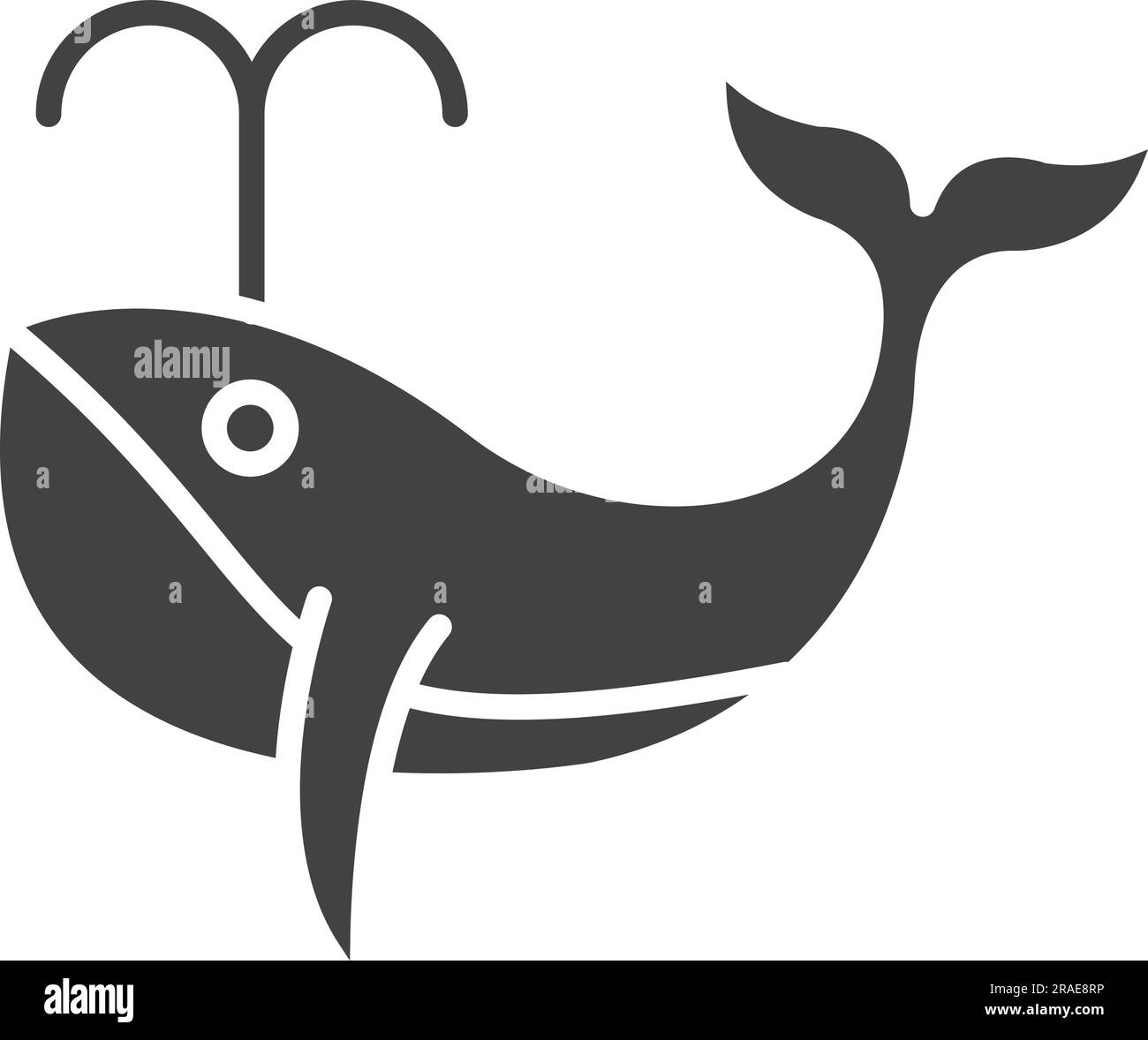 Immagine icona balena. Illustrazione Vettoriale