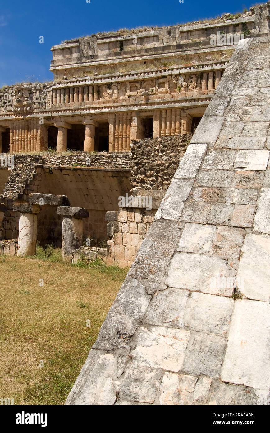 Il Grand Palace, Sayil, Yucatan, Messico, Gran Palacio Norte Foto Stock