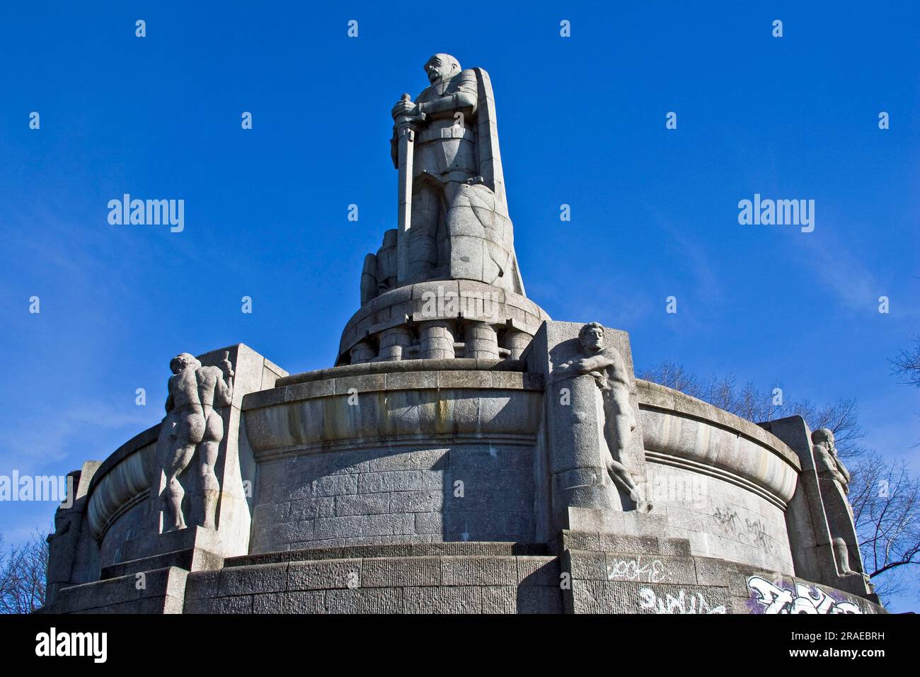 Bismarck Monument a Stintfang, St. Pauli, Amburgo, Germania Foto Stock