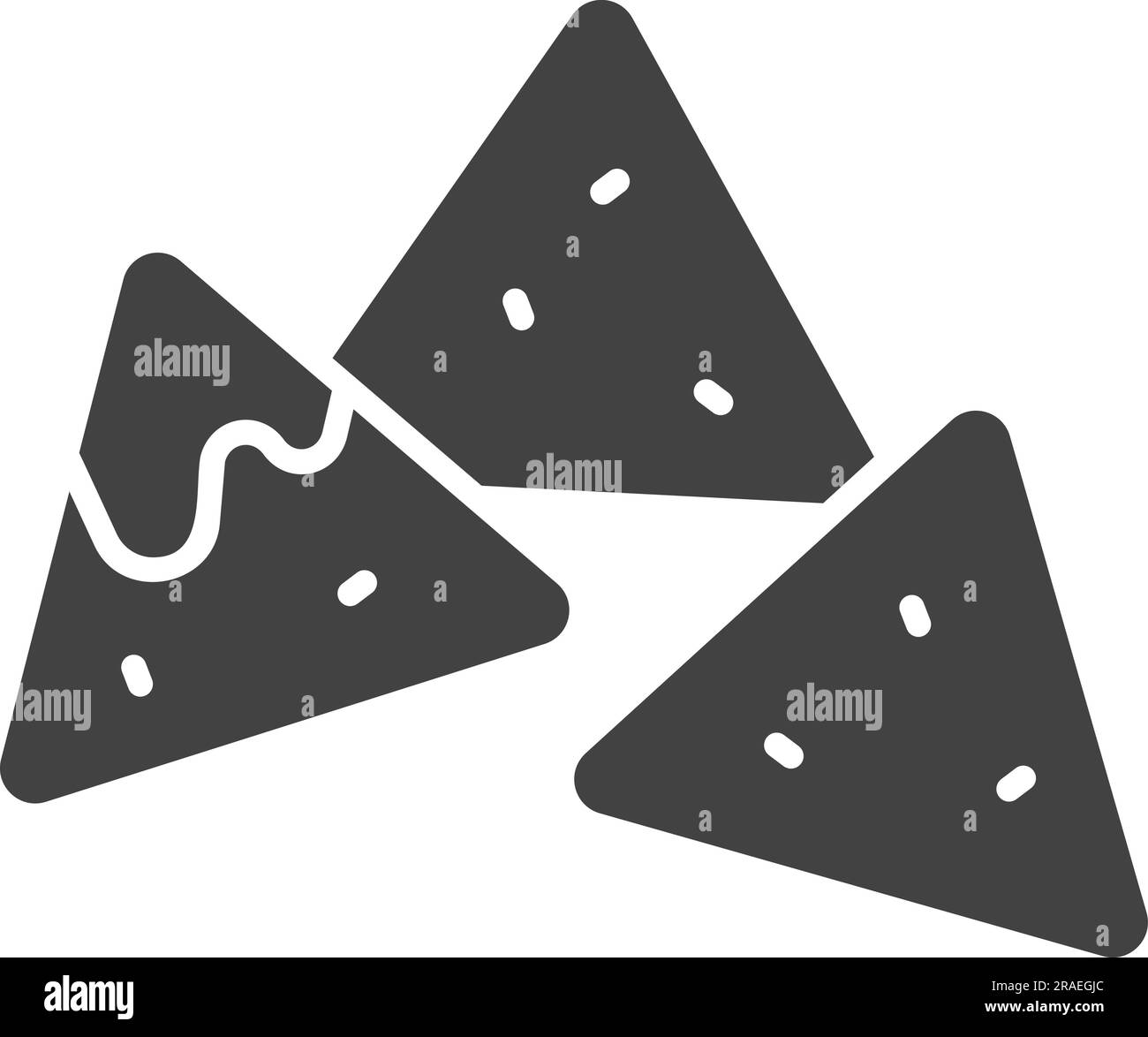Immagine icona nachos. Illustrazione Vettoriale
