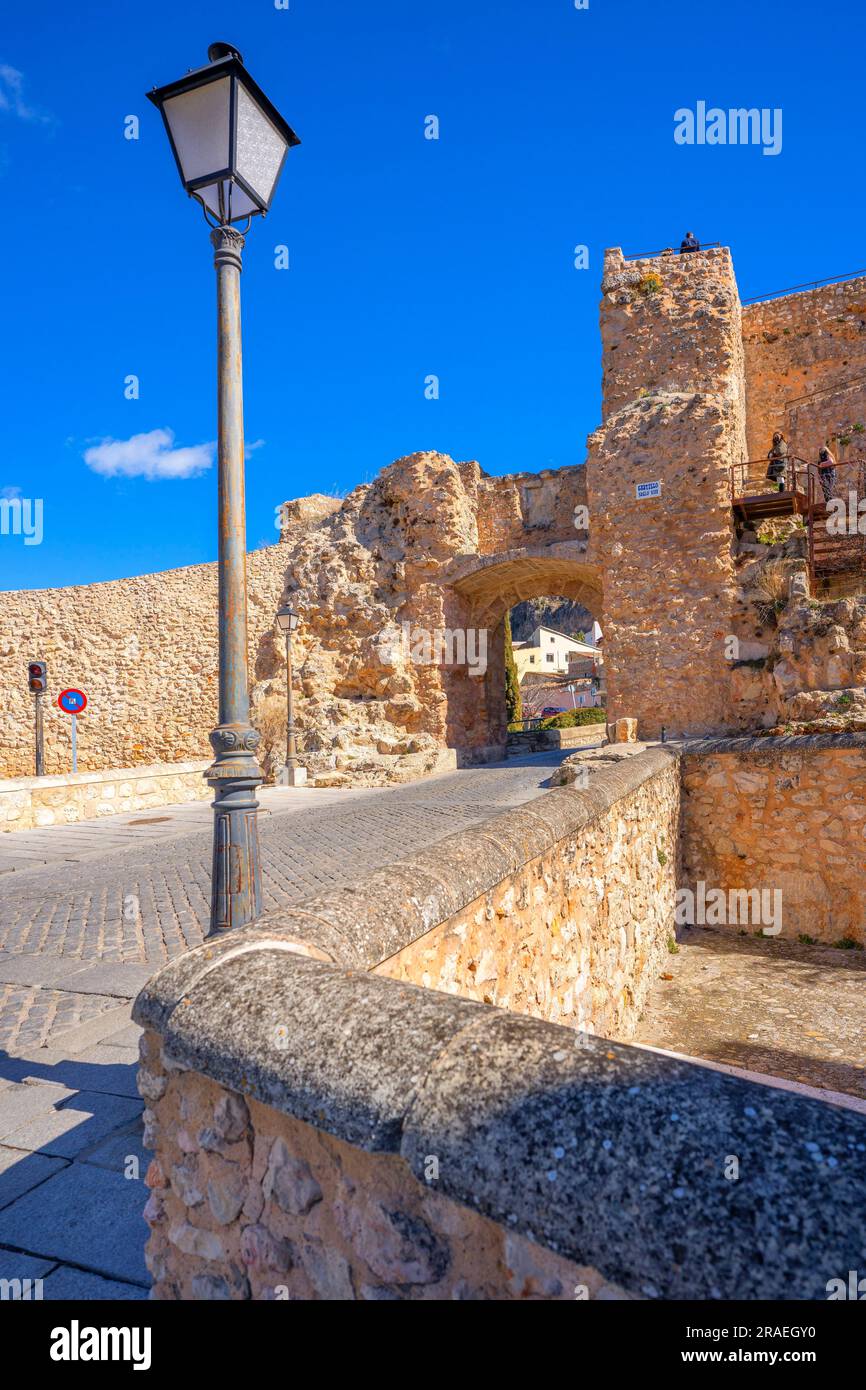 Le rovine del castello, Cuenca, Castiglia-la Mancha, Spagna Foto Stock