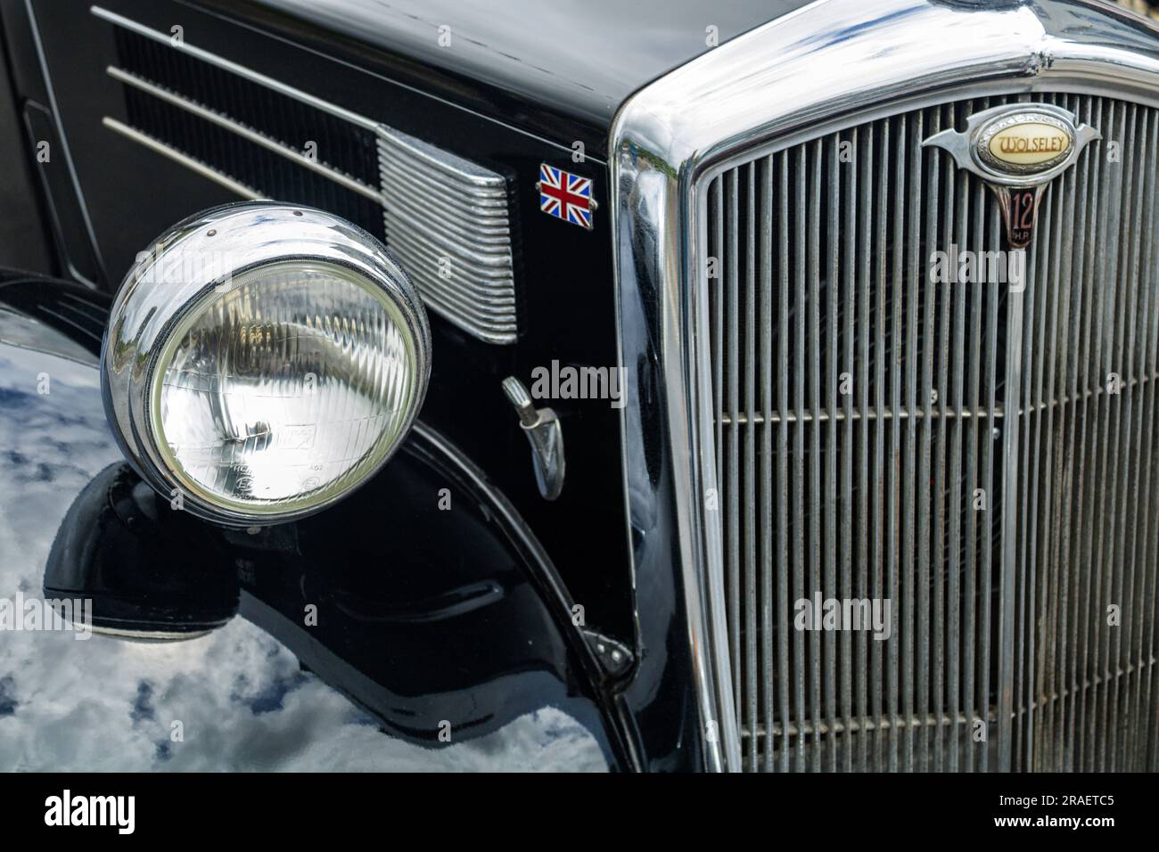Wolseley Police Car. Ingleton 1940's Weekend 2023. Foto Stock