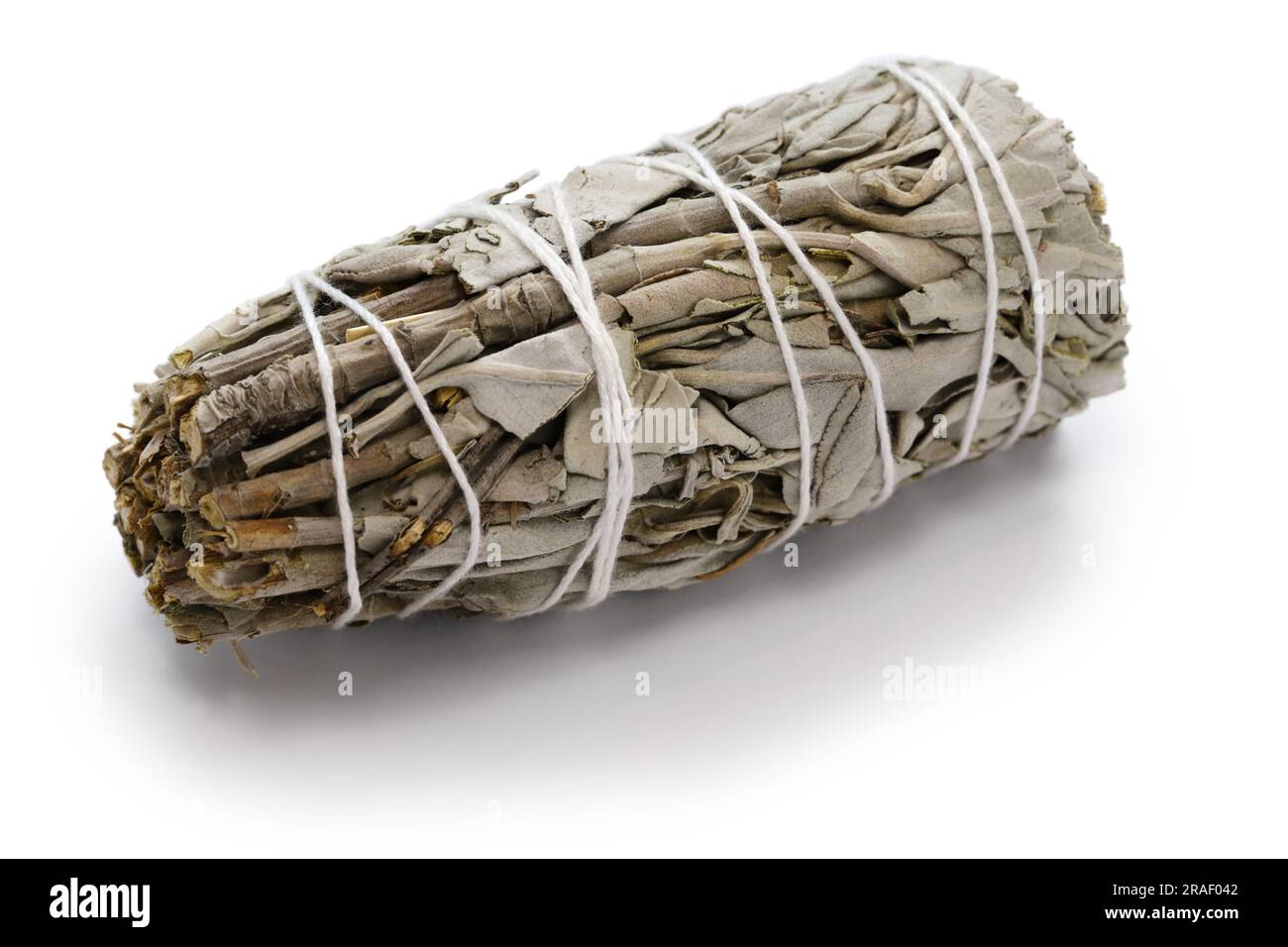 bastone bianco per macchie di salvia per meditazione, guarigione e pulizia spirituale della stanza Foto Stock