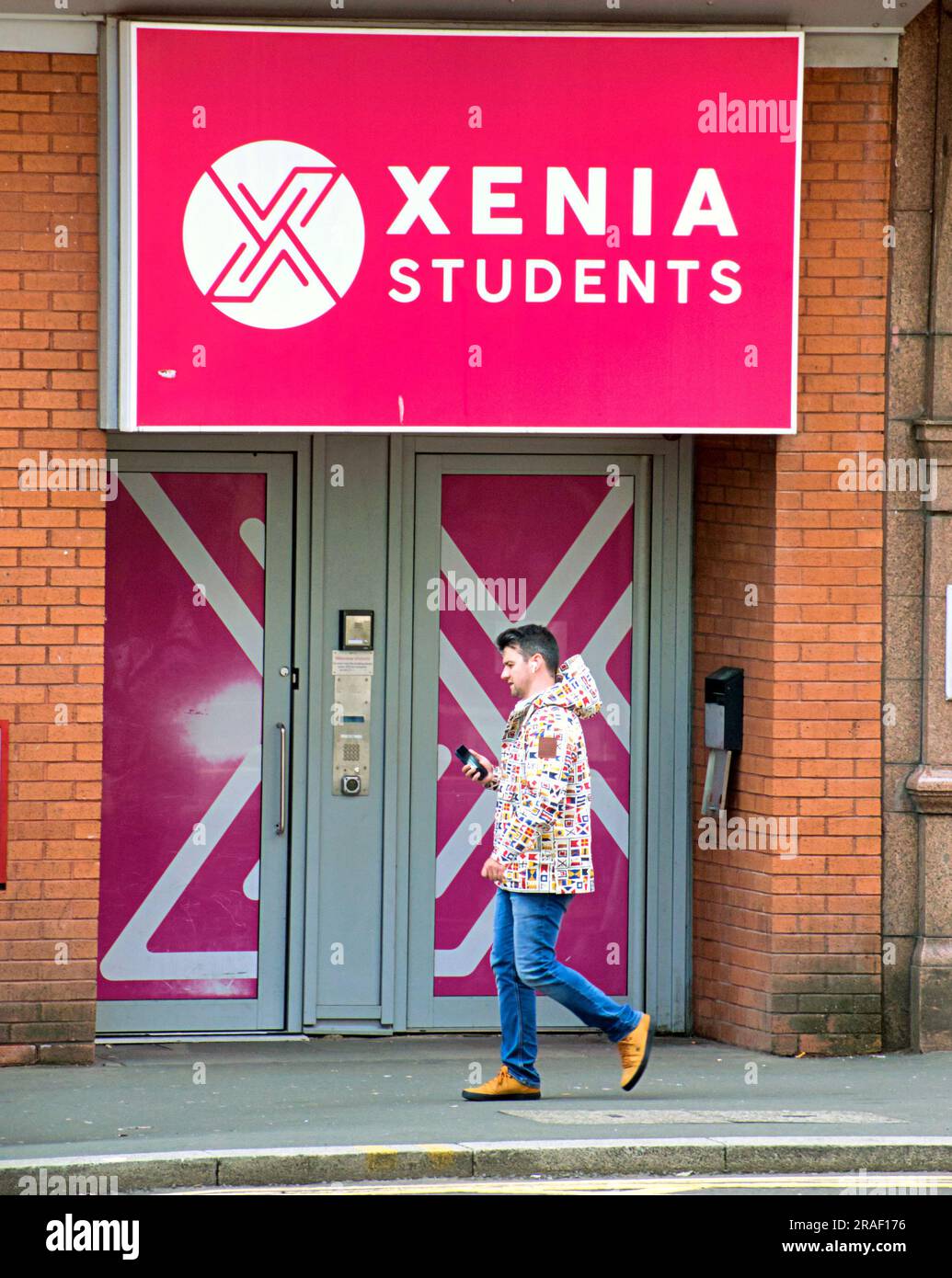Alloggi per studenti xenia Glasgow, Scozia, Regno Unito Foto Stock