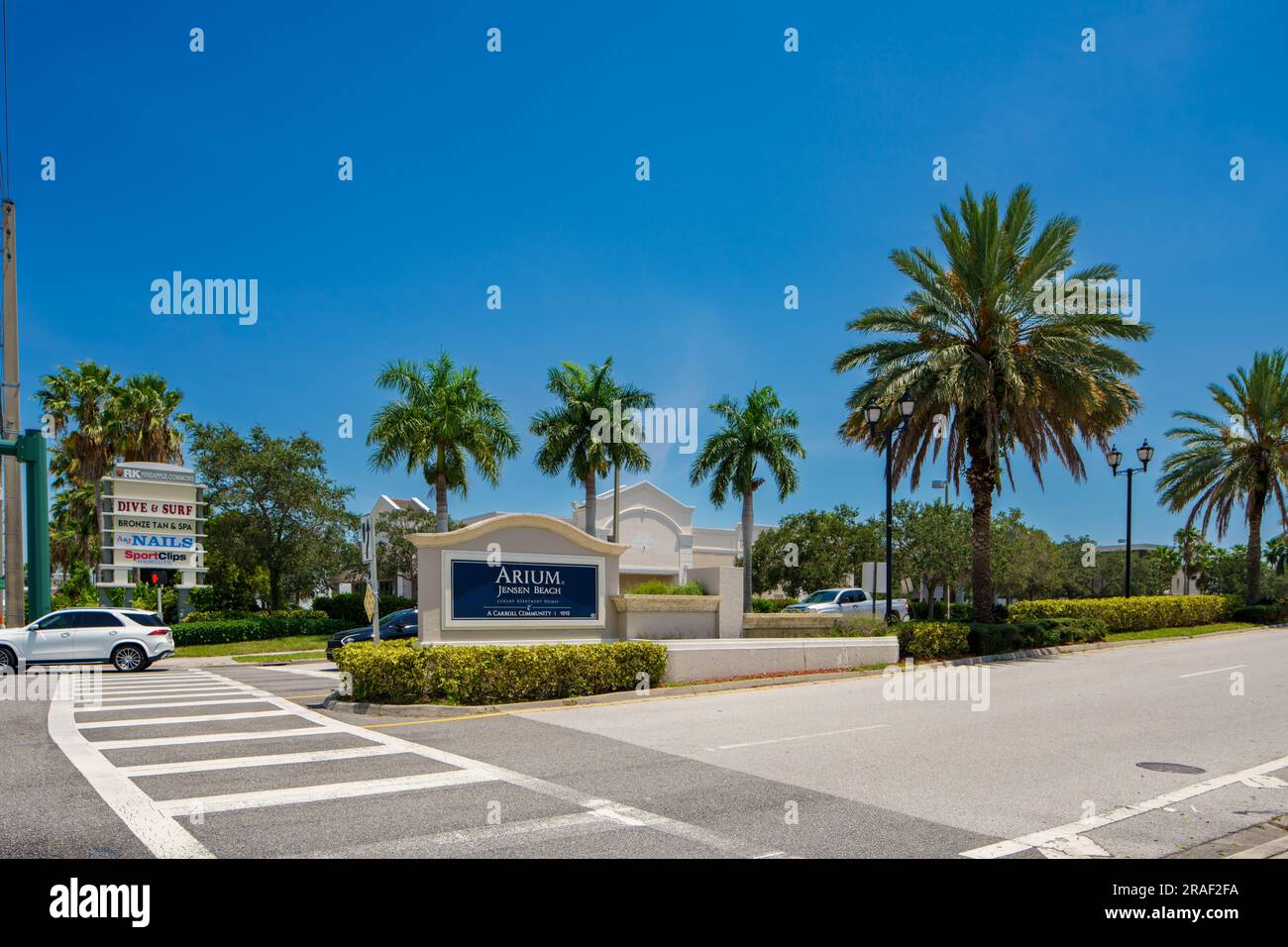 Stuart, FL, USA - 1° luglio 2023: Arium Jensen Beach Luxury Apartment Homes Florida Foto Stock