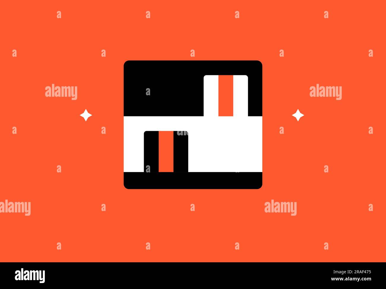 Illustrazione geometrica dello scaffale del libro in stile piatto. Illustrazione vettoriale e icona. Illustrazione Vettoriale