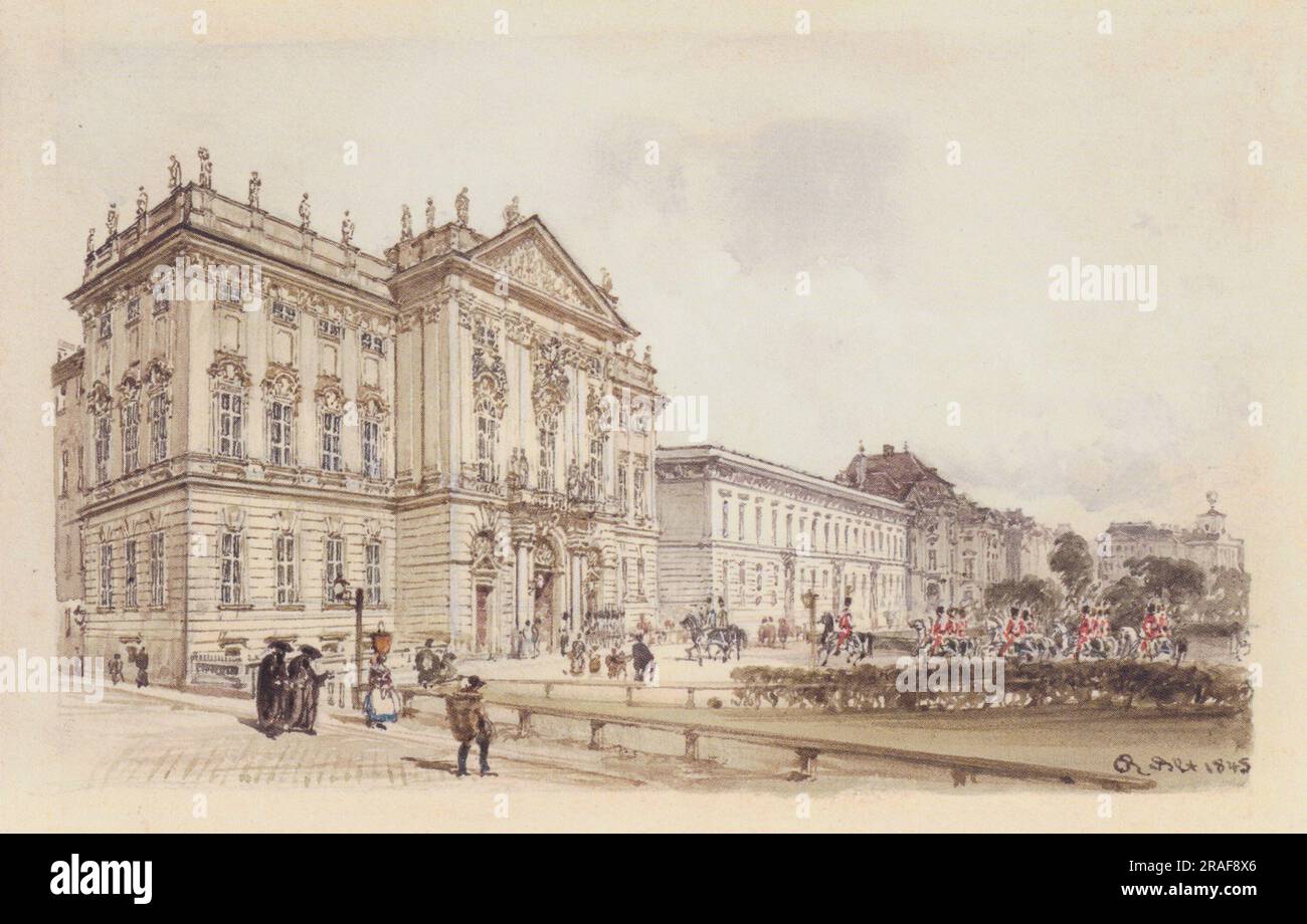 Palazzo Trautson a Vienna 1845; Vienna, Austria di Rudolf von Alt Foto Stock