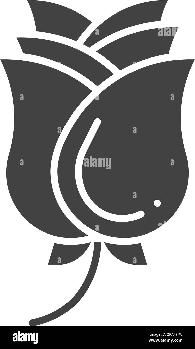 Immagine icona rosa. Illustrazione Vettoriale