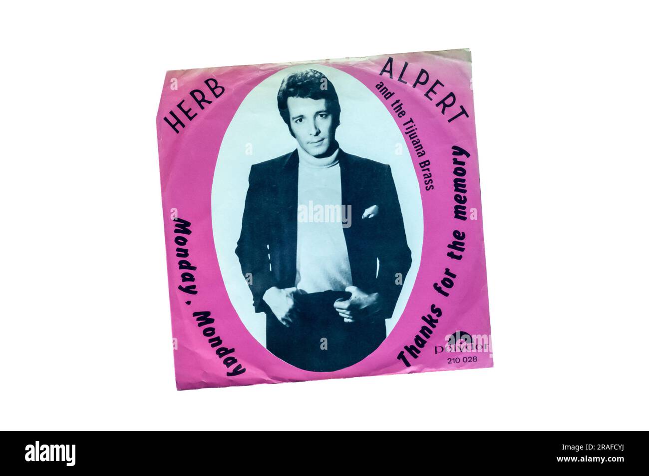 1968 7' single, lunedì, lunedì e grazie per la memoria di Herb Alpert e la Tijuana Brass. Foto Stock