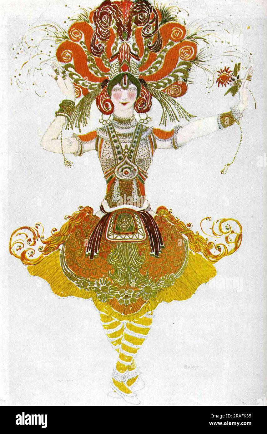 The Firebird, costume per Tamara Karsavina 1910 di Leon Bakst Foto Stock