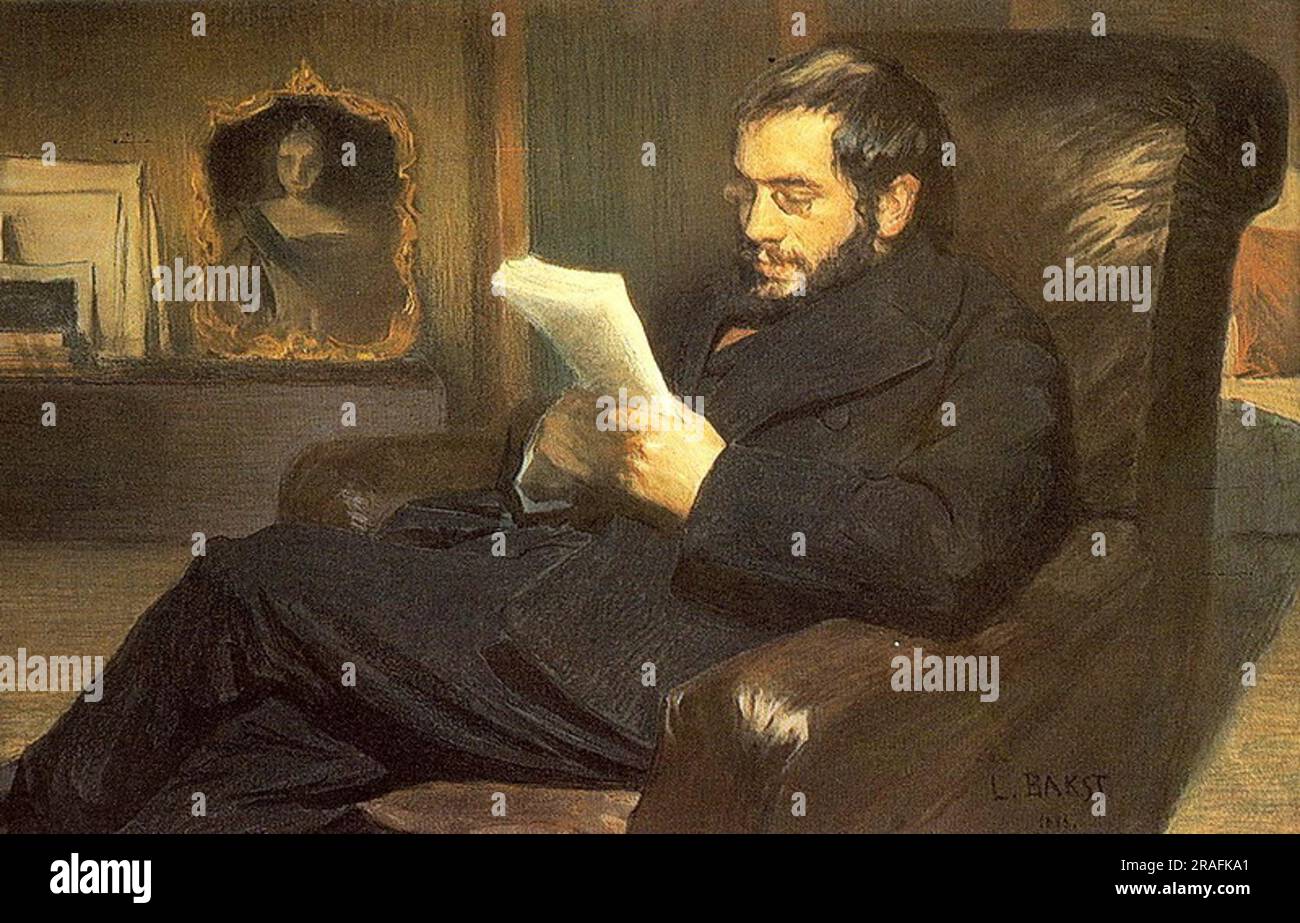 Ritratto di Alexandre Benois 1898 di Leon Bakst Foto Stock