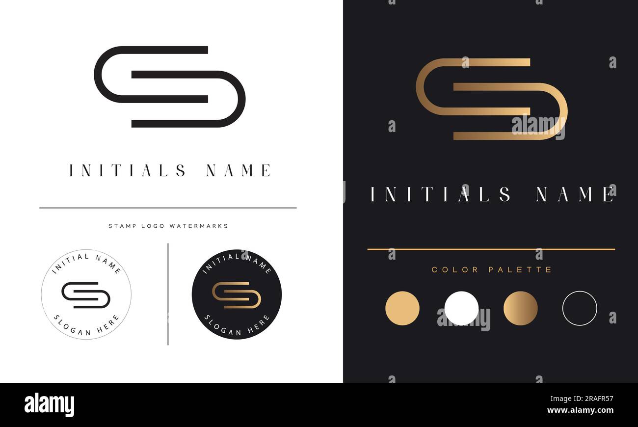 Design con logo monogramma iniziale DD Luxury Text Letter Illustrazione Vettoriale