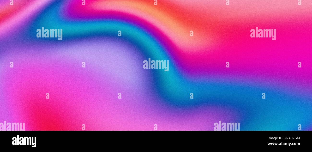 Colore vivace liquido flusso sfondo sgranato astratto rosa blu viola rosso rumore texture poster banner estivo Foto Stock