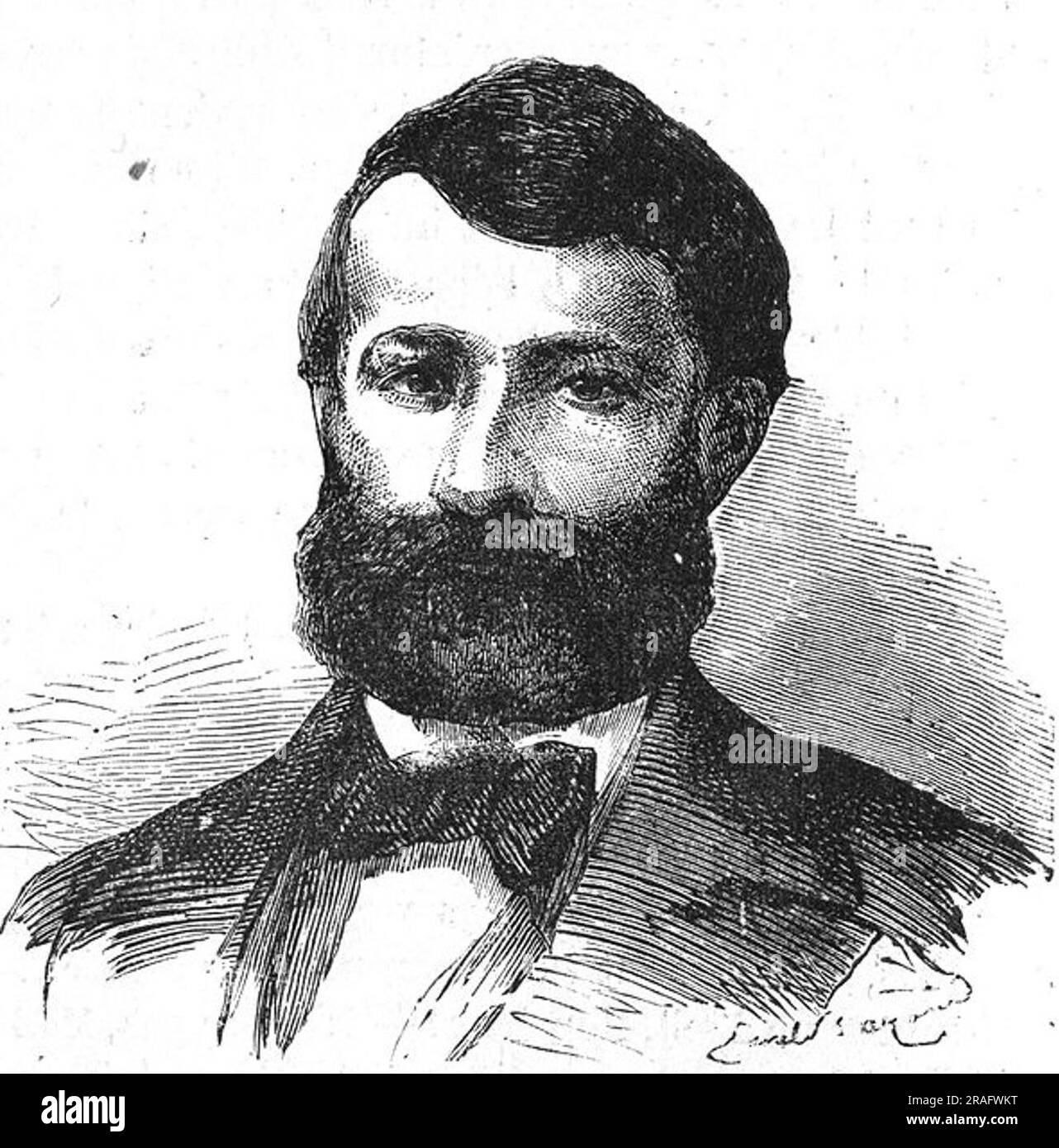 Quentino Sella, scienziato e politico italiano 1862 di Émile Bayard Foto Stock