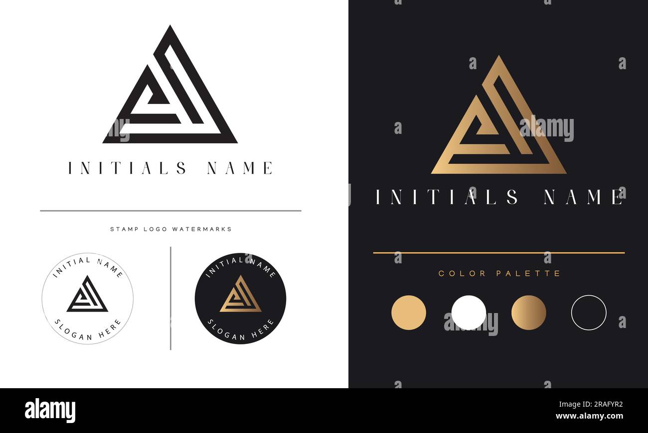 Design logo monogramma iniziale ed o DE con lettera di testo Luxury Illustrazione Vettoriale