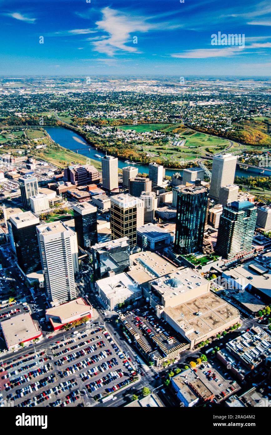 Immagine aerea di Edmonton, Alberta, Canada Foto Stock
