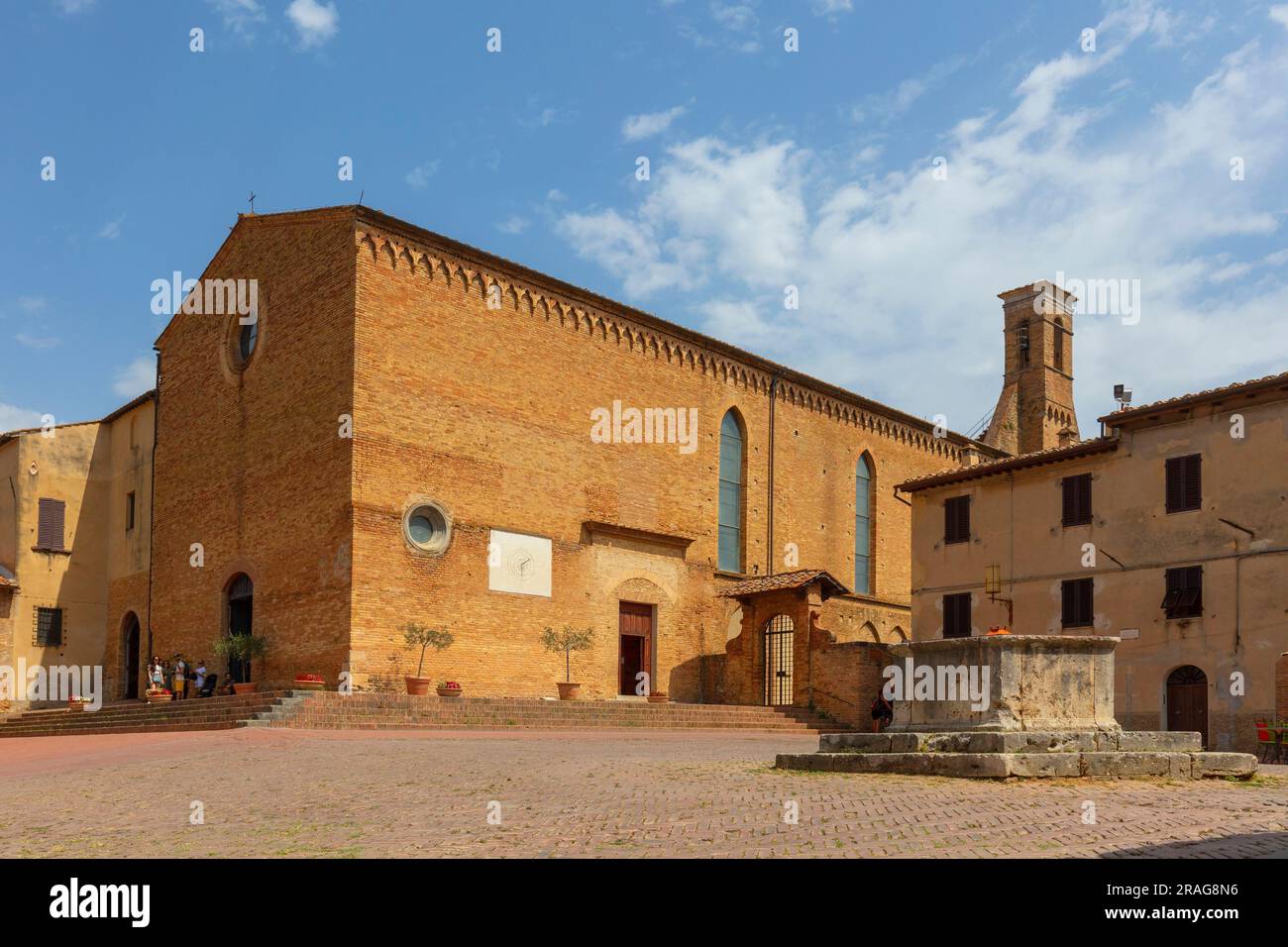 Chiesa di Sant'Agostino, San Gimignano, Siena, Toscana, Italia Foto Stock
