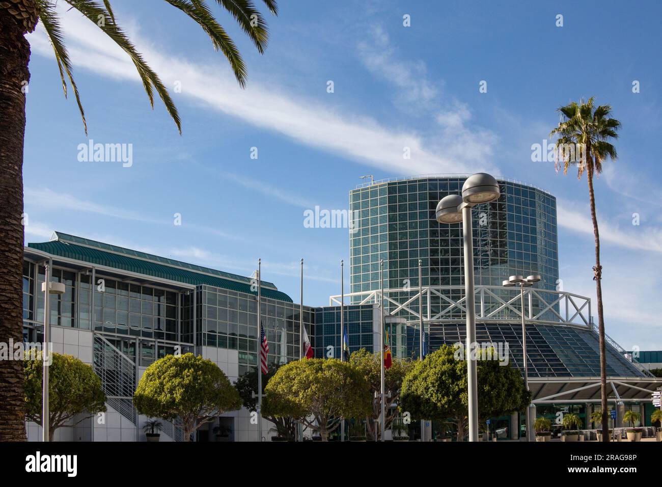 Il Los Angeles Convention Center nel centro di Los Angeles, CALIFORNIA, USA Foto Stock