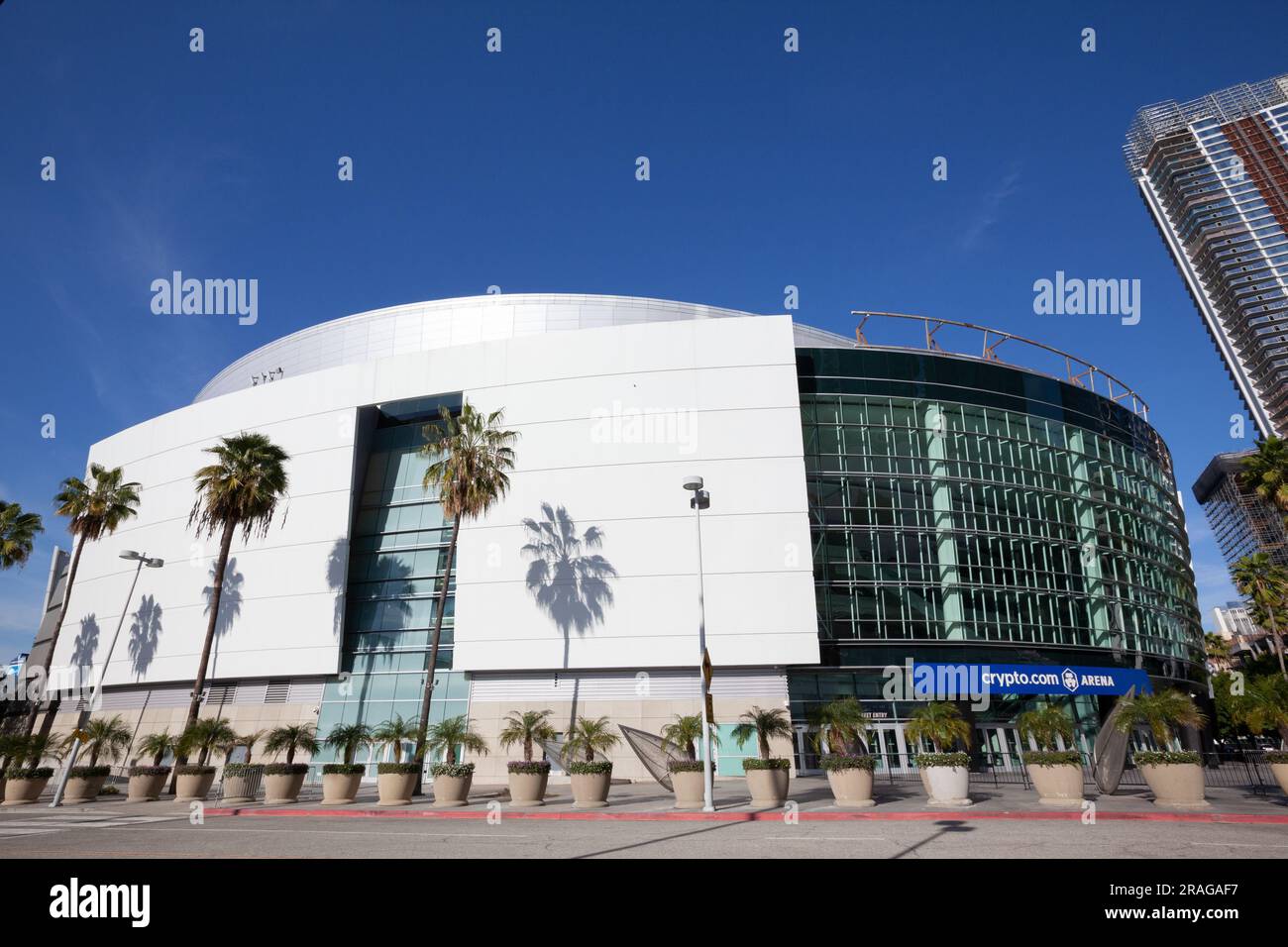 Crypto.com Arena a Los Angeles Vive nel centro di Los Angeles, CALIFORNIA, USA Foto Stock