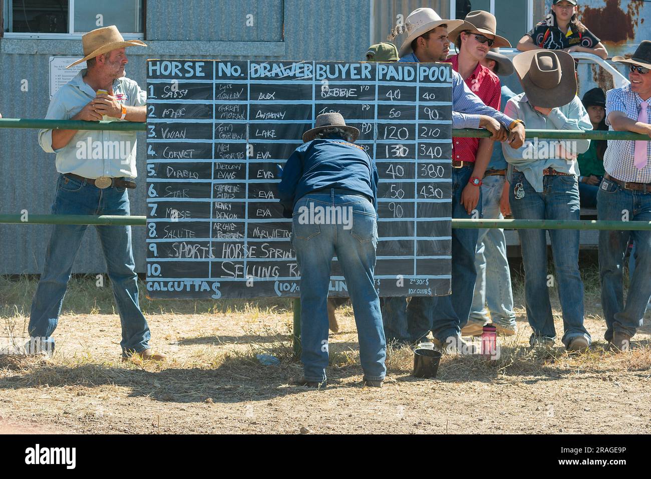 Brunette Downs ABC Amateur Bush Races, un evento tradizionale dell'Outback, Northern Territory, NT, Australia Foto Stock