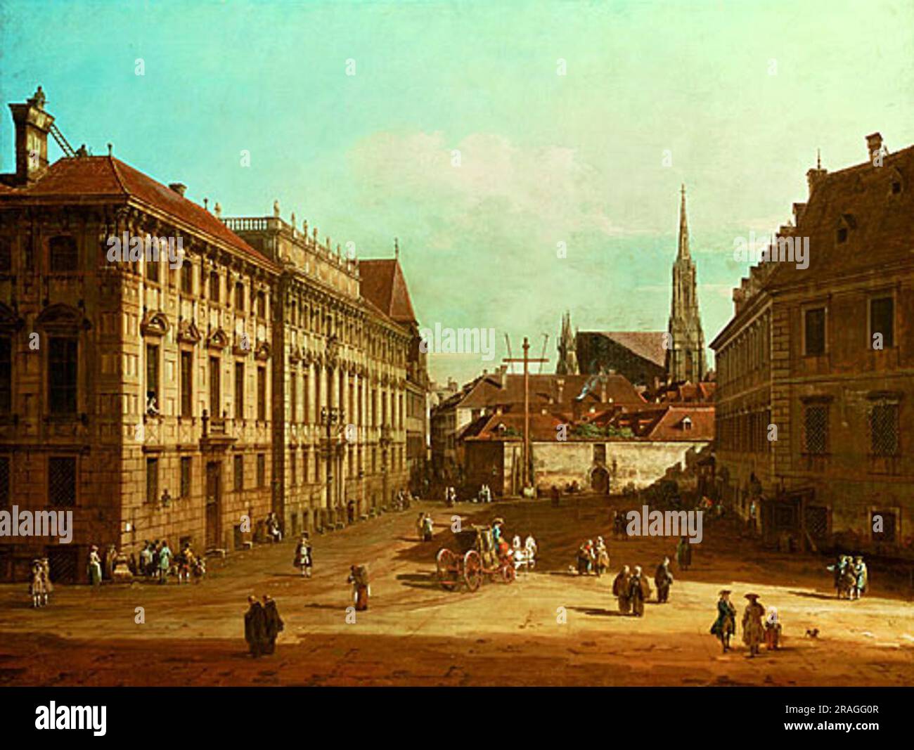 Una vista del Palazzo Lobkowicz a Vienna 1761 di Bernardo Bellotto Foto Stock