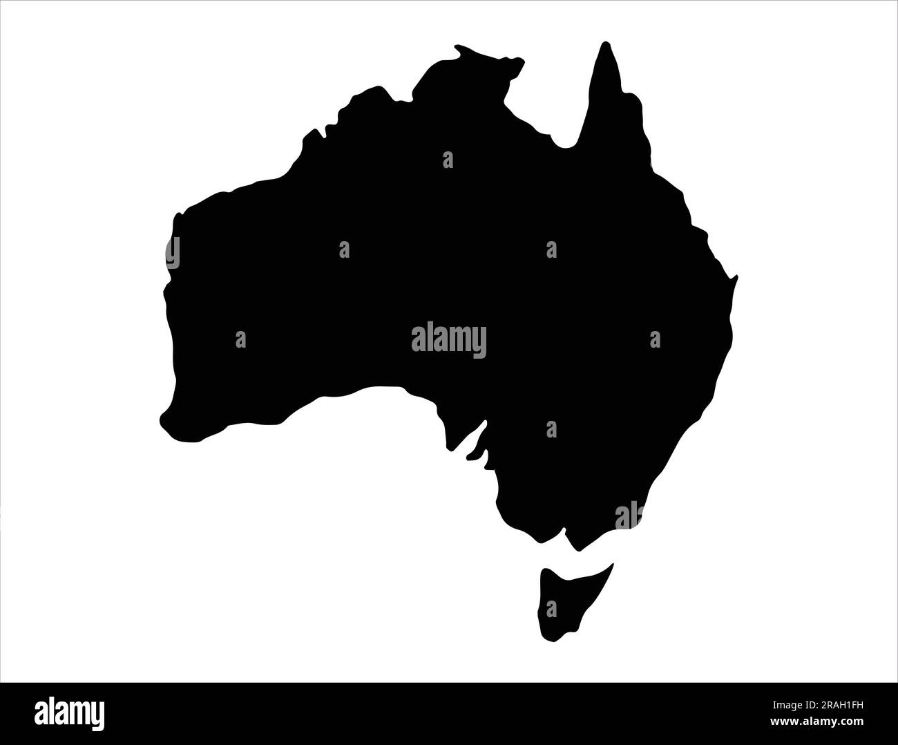 Australia Mappa Silhouette Illustrazione Vettoriale