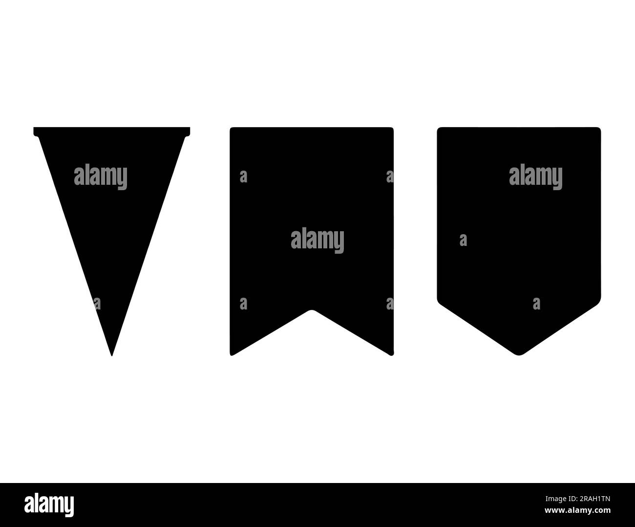 Set di silhouette Pennant Illustrazione Vettoriale