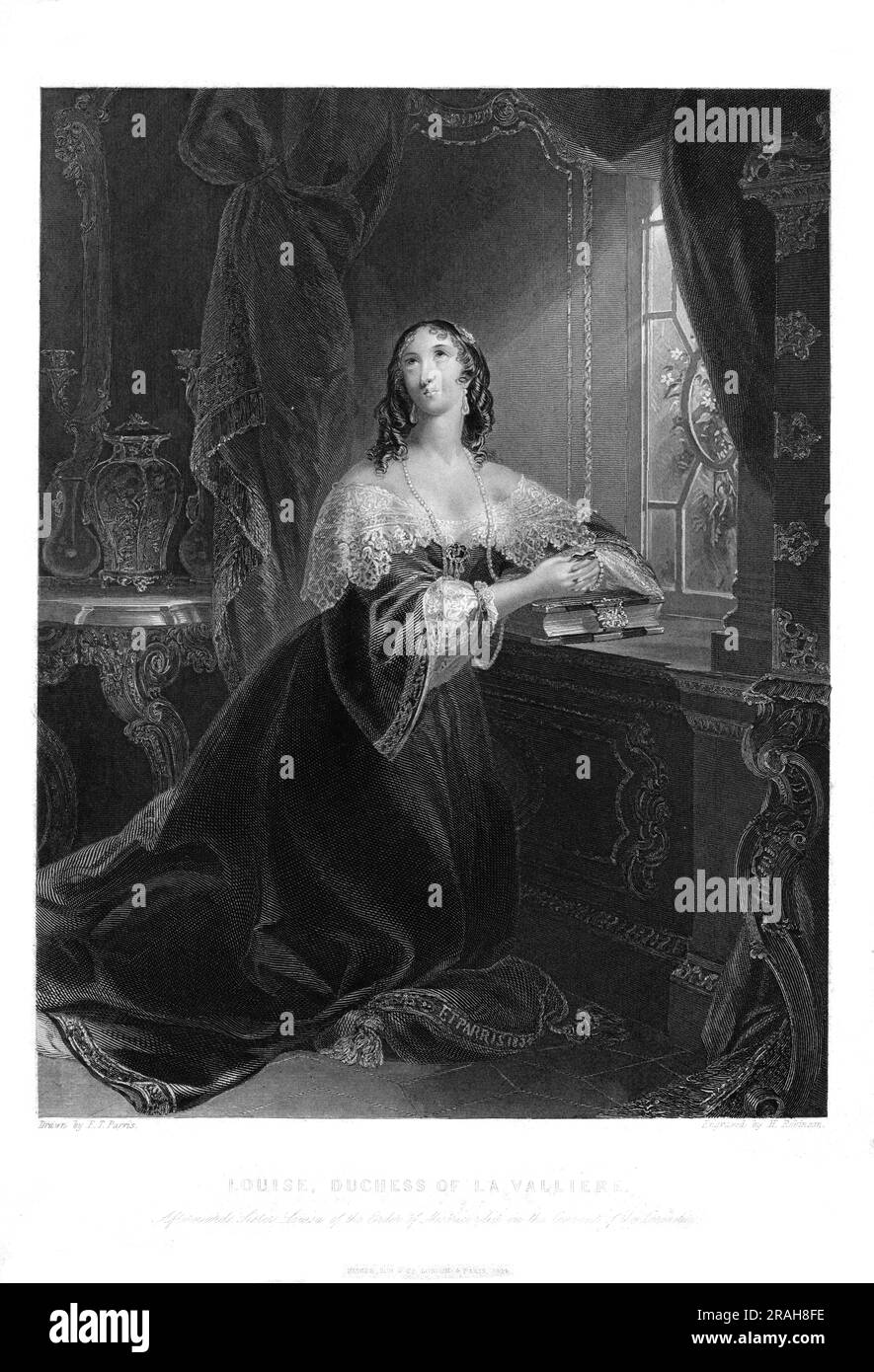 Luisa, Duchessa di la Valliere, dopo un ritratto di Edmund Thomas Parris, 1844 Foto Stock