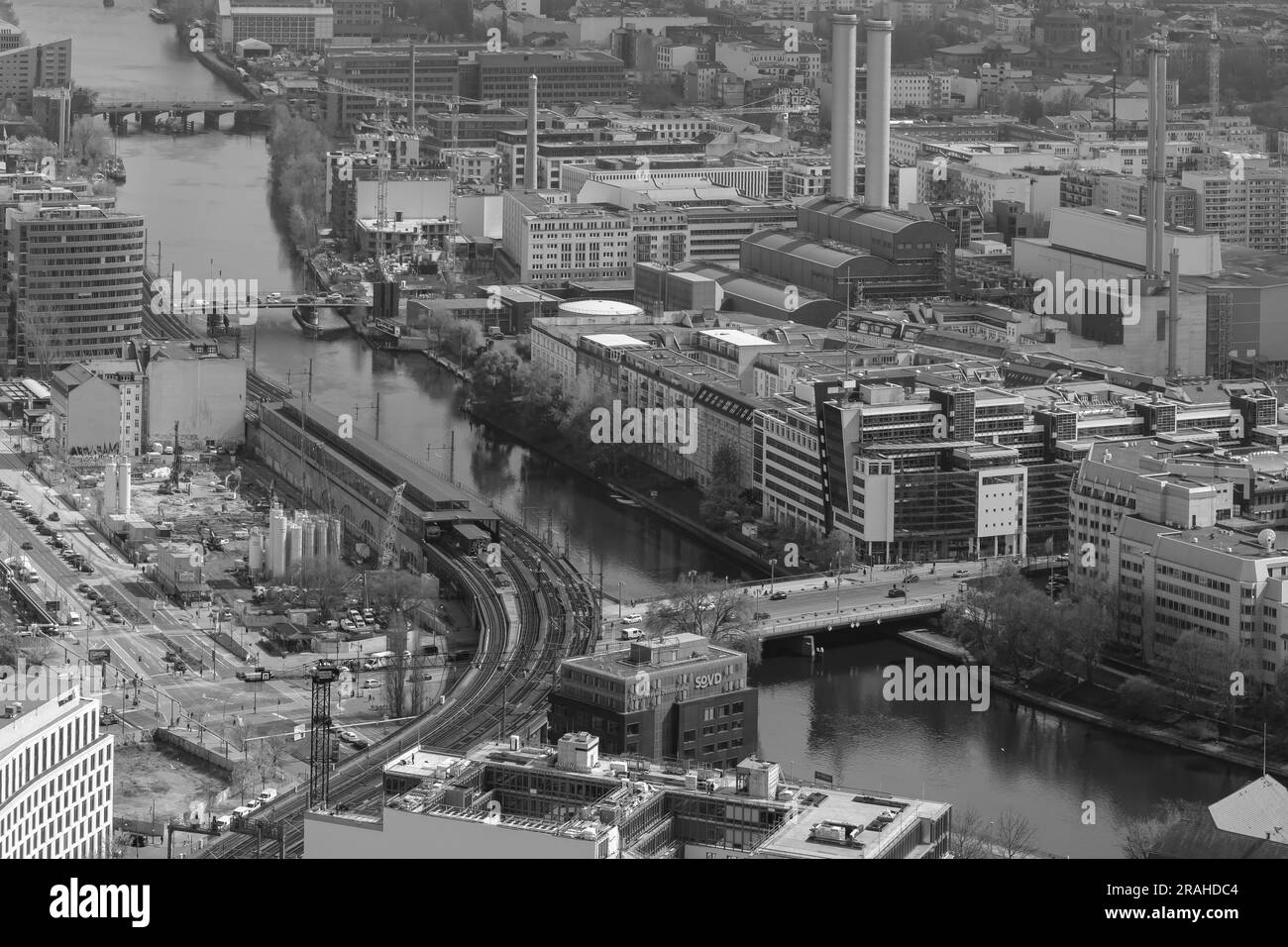 Vista panoramica aerea di Berlino in Germania Foto Stock