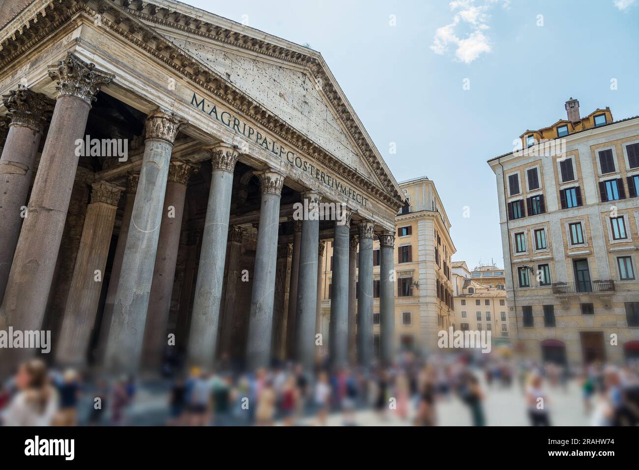 Antico Pantheon a Roma, Italia Foto Stock