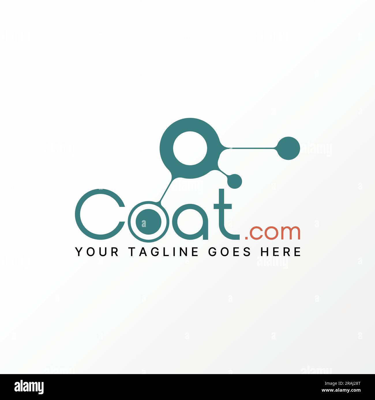 Design del logo concept grafico astratto creativo stock vettoriale premium gratuito Letter Word COAT font con tecnologia a punti. Correlato alla vernice dello strato tipografico Illustrazione Vettoriale